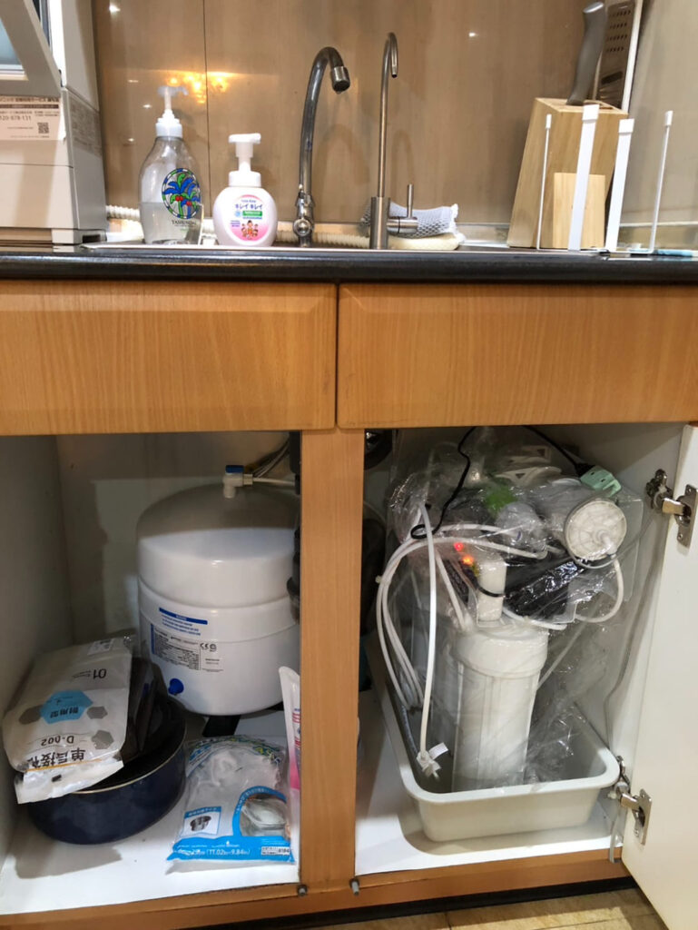 Oscar Mansion在住のK様宅でのCKMA浄水器の設置後の写真